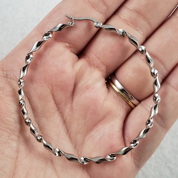 2.25" Stainless Steel Hoops - Picture 2 of 7